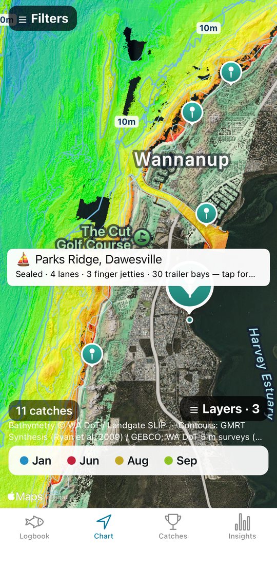 Every WA boat ramp on the chart, with its facilities